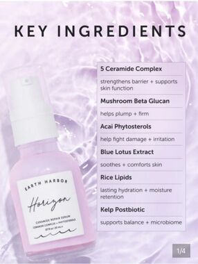 Earth Harbor Horizon Ceramide Repair Serum — Pink Hydrating Face Serum